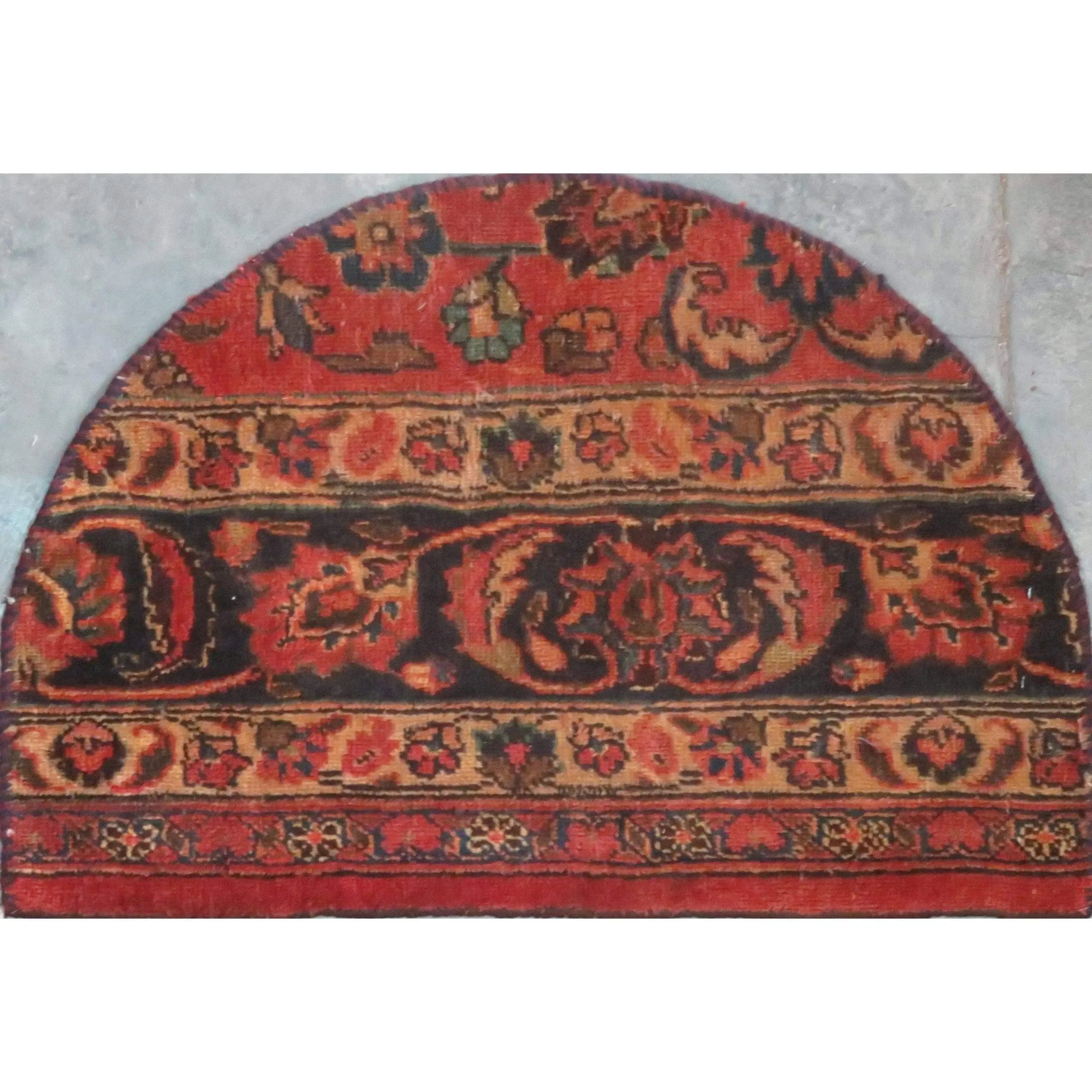 One Of The Kind Hand-Knotted Persian Wool Rug _ Luxurious Vintage Design, 2'10" x 1'10", Artisan Crafted